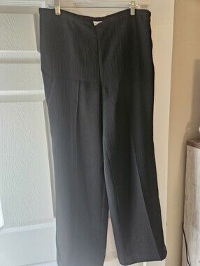 Ann Taylor Black Pinstripe Womens Dress Pants